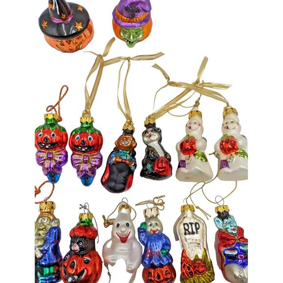 Department 56 Blown Glass Halloween Ornaments Set of 21- No Box read description - Picture 3 of 16